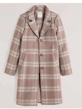 Abercrombie & Fitch Plaid Dad Coat